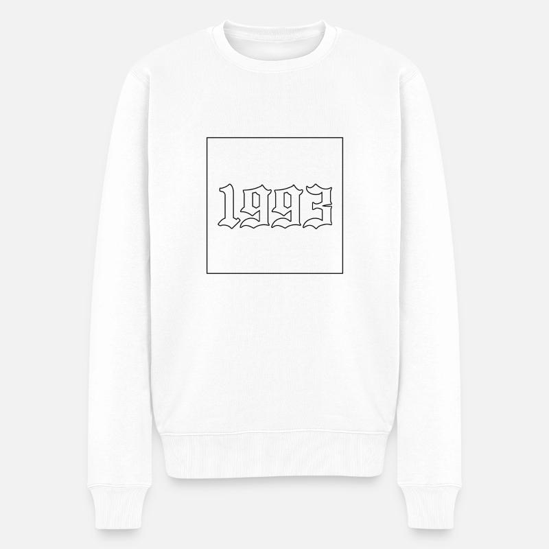 1993 - Männer Premium Bio Pullover - Weiß