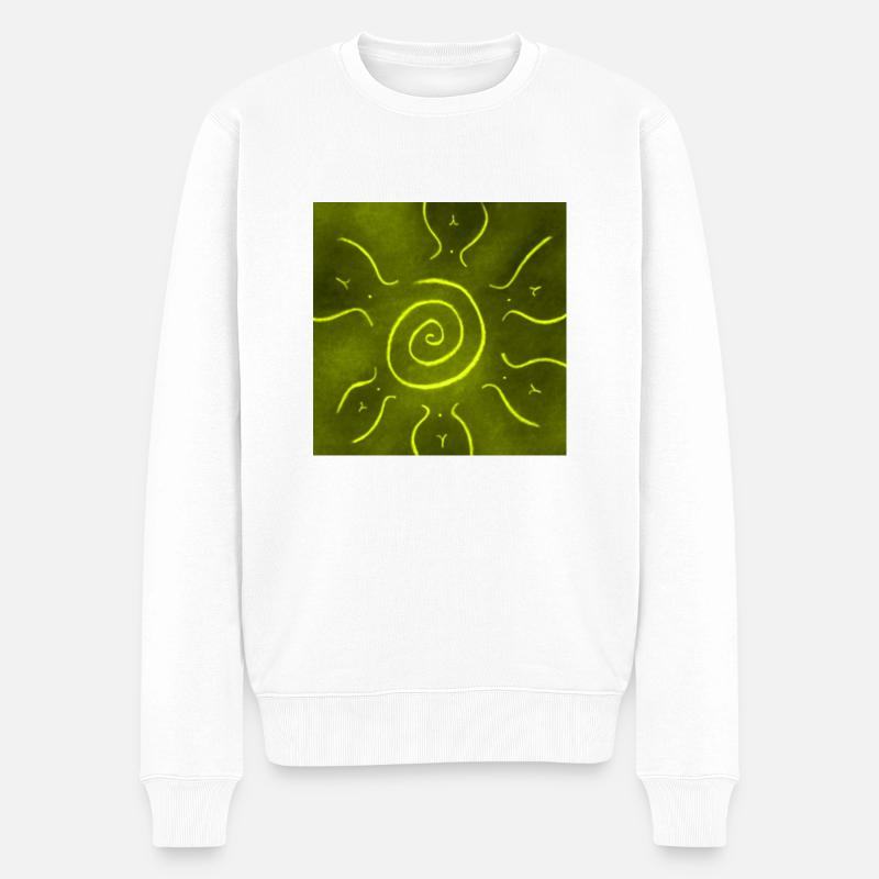 SOLEIL JAUNE - Pull Premium bio Homme - blanc