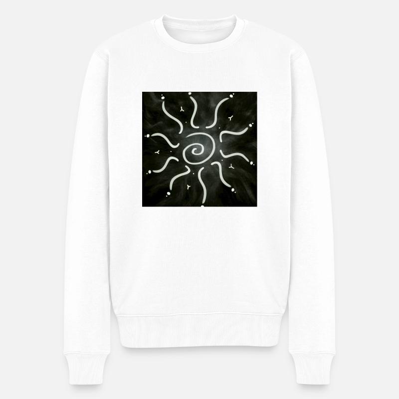 HEISSE SONNE - Männer Premium Bio Pullover - Weiß
