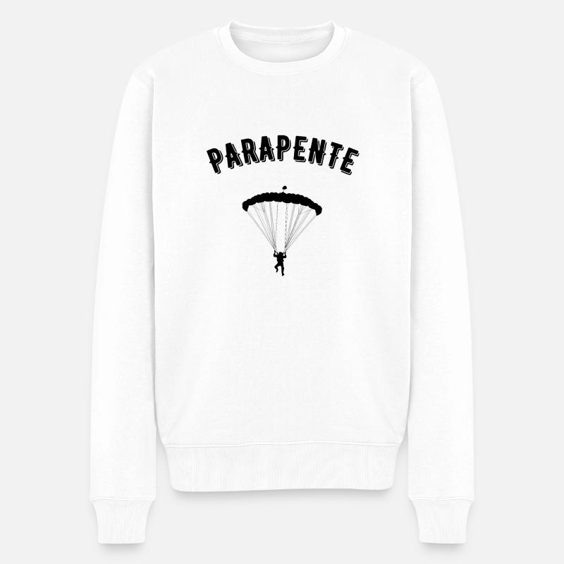 Gleitschirm - Männer Premium Bio Pullover - Weiß