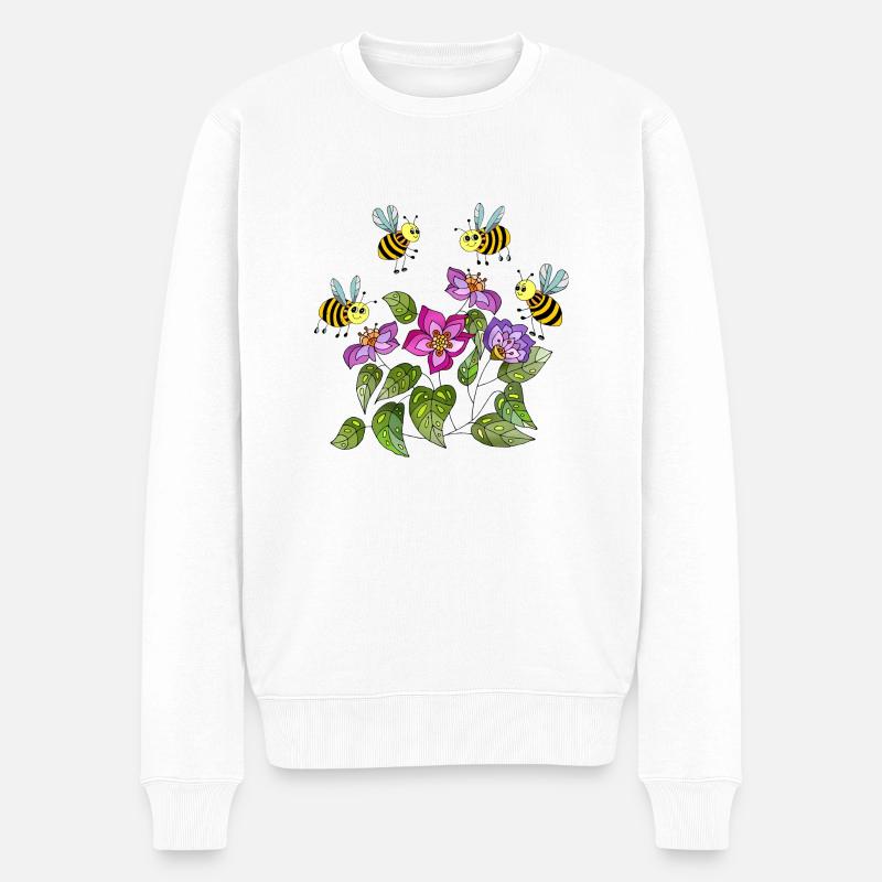Insekten - Männer Premium Bio Pullover - Weiß