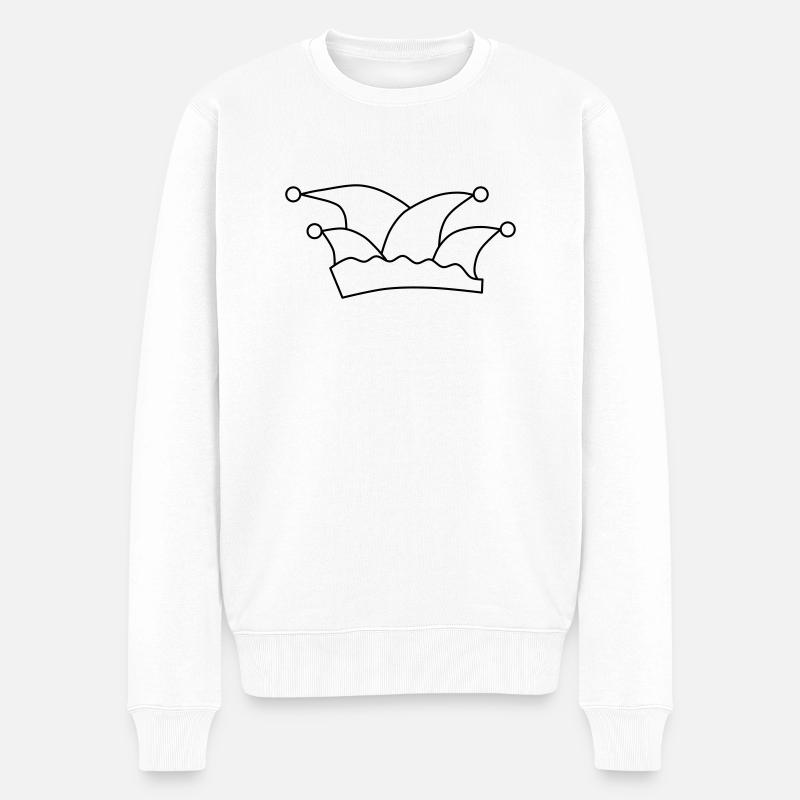 Narrenkappe - Männer Premium Bio Pullover - Weiß