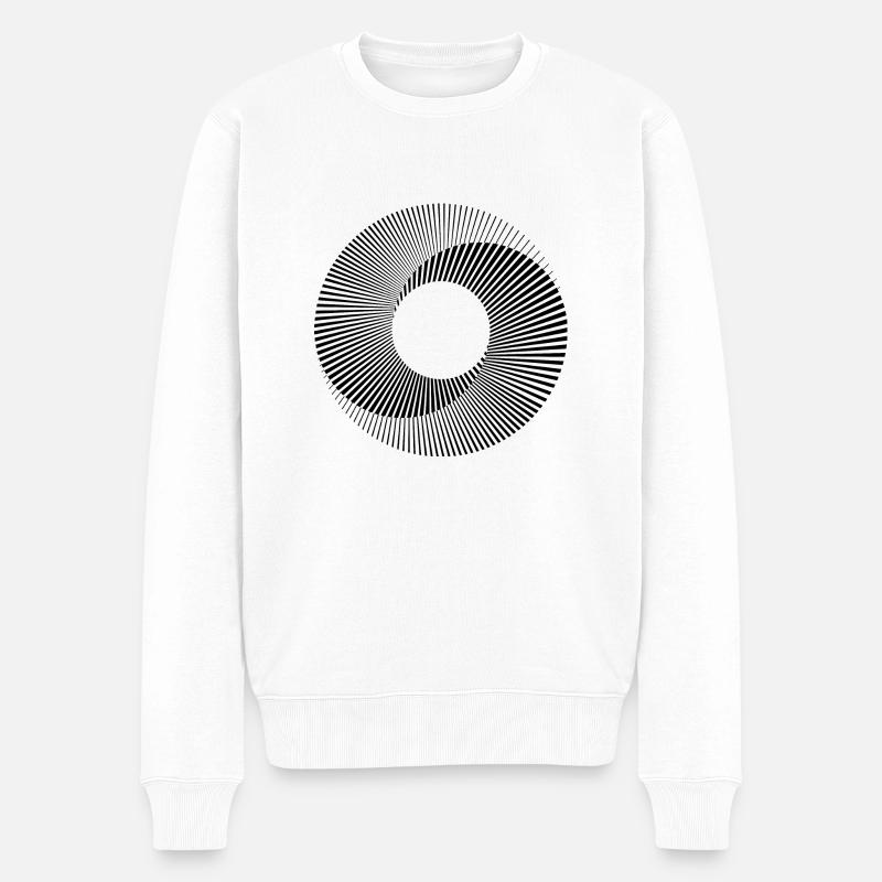 vasarely circle - Pull Premium bio Homme - blanc