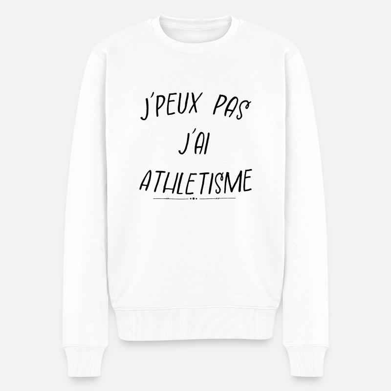 j'peux pas j'ai athlétisme - Pull Premium bio Homme - blanc