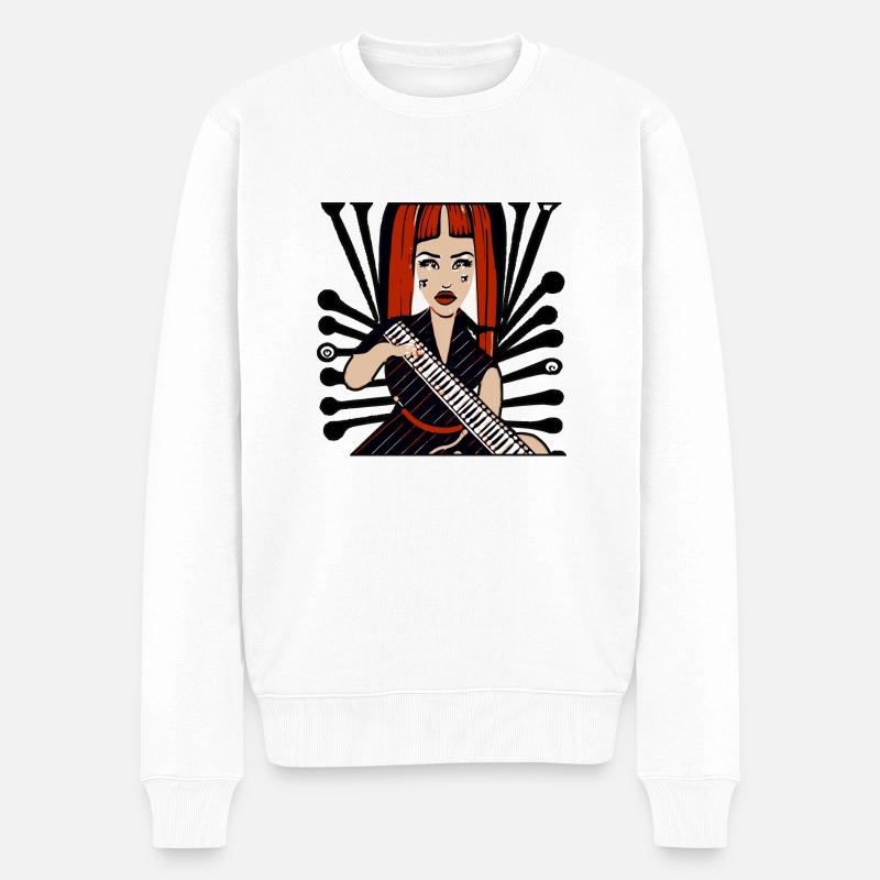 Fille de la musique - Pull Premium bio Homme - blanc