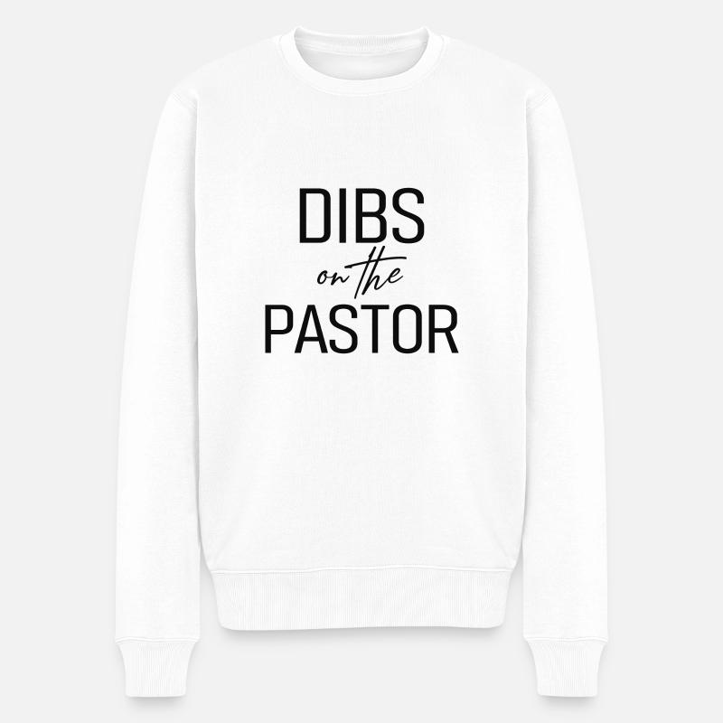 Dibs on the Pastor - Männer Premium Bio Pullover - Weiß