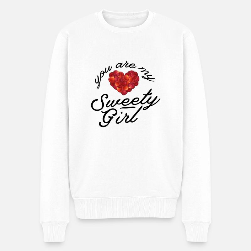 Saint-Valentin - Pull Premium bio Homme - blanc