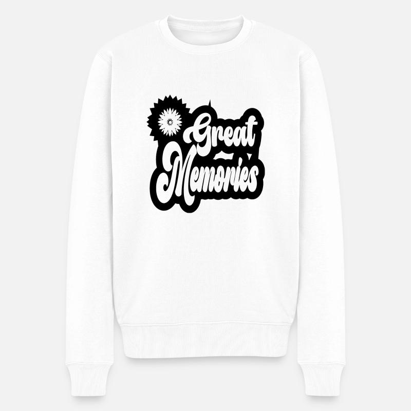 Great Memories - Männer Premium Bio Pullover - Weiß