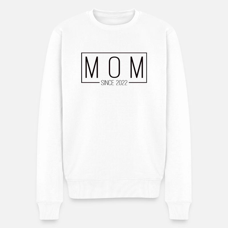 Mom Since 2022 black - Männer Premium Bio Pullover - Weiß