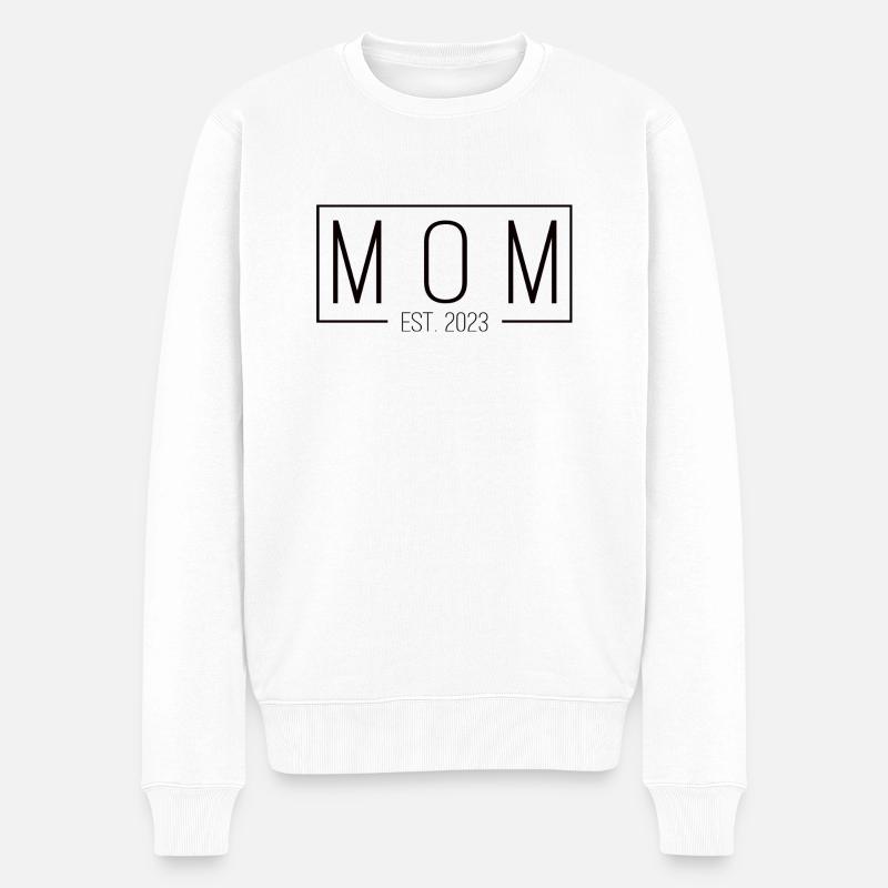 Mom established 2022 black - Männer Premium Bio Pullover - Weiß