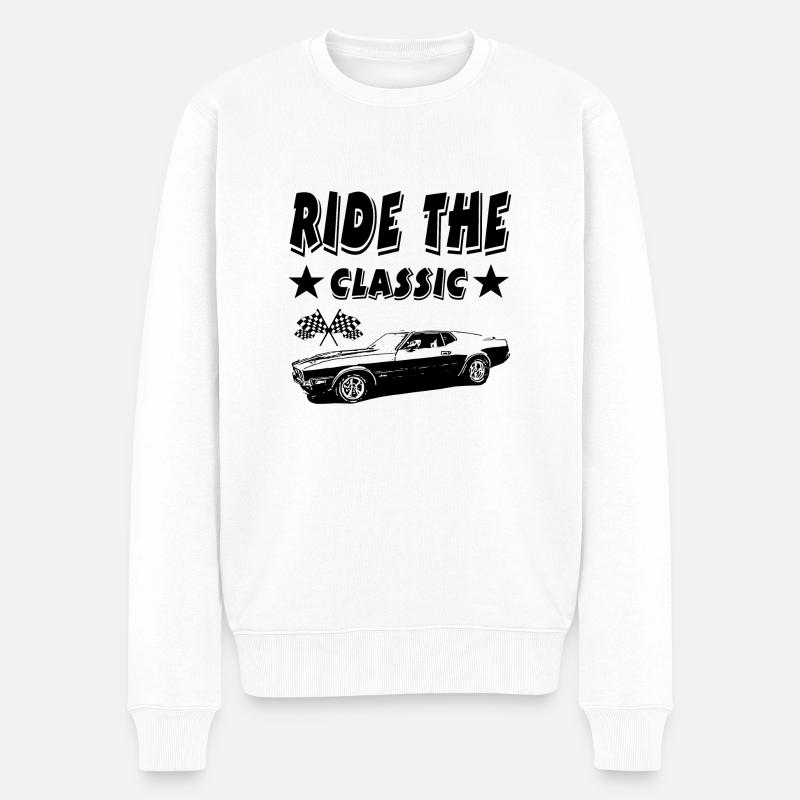 Auto - Männer Premium Bio Pullover - Weiß