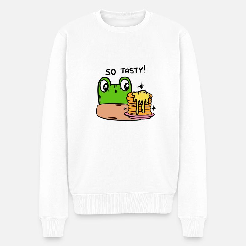 Drôle de grenouille, crapaud - Pull Premium bio Homme - blanc