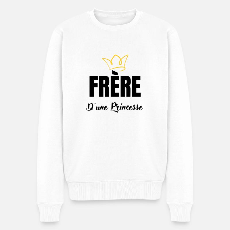frère d'une princesse - Pull Premium bio Homme - blanc