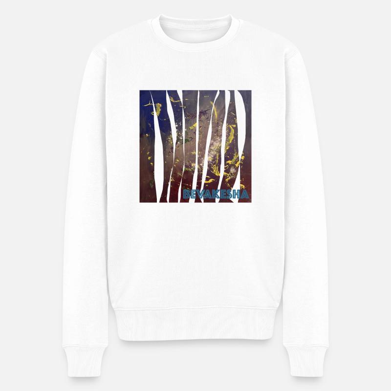 Peinture Art Bevakesha - Pull Premium bio Homme - blanc