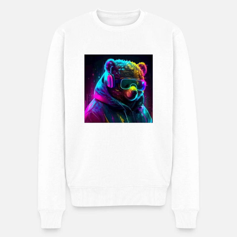 Ours de jeu cool - Pull Premium bio Homme - blanc