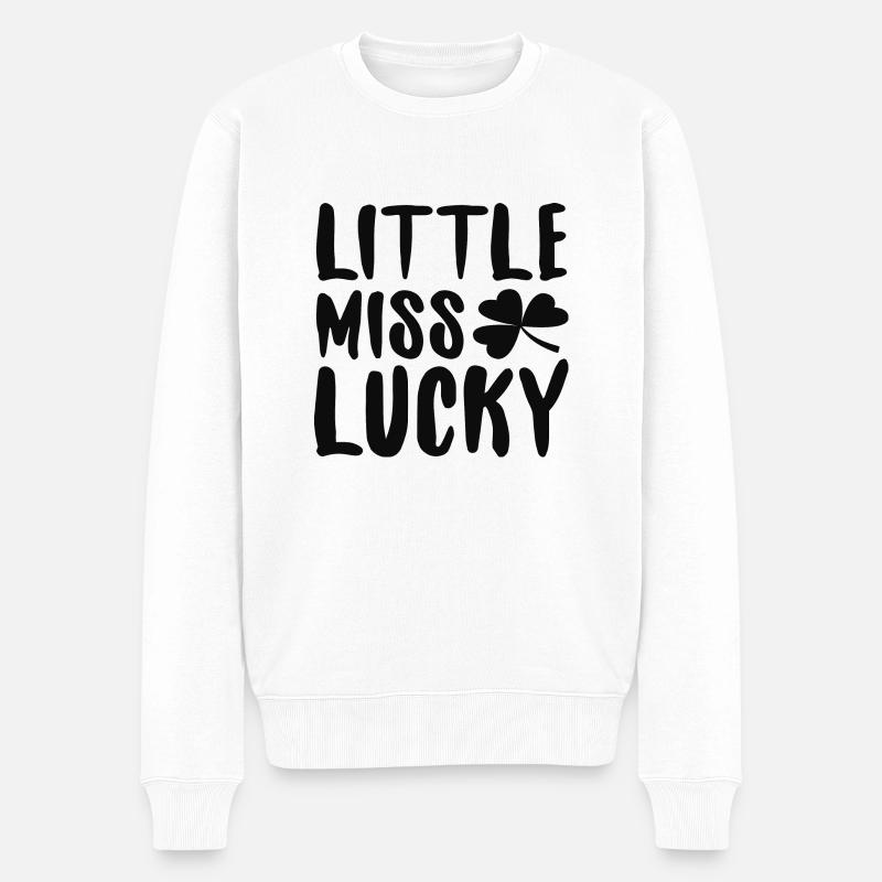 Little Miss Lucky - Männer Premium Bio Pullover - Weiß