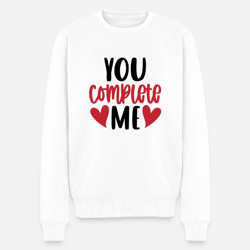 Tu me complétes - Pull Premium bio Homme - blanc