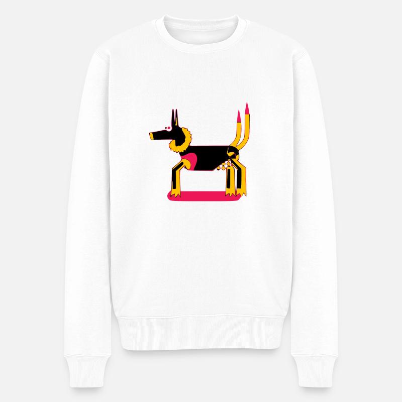 Zazou le chien loup - Pull Premium bio Homme - blanc