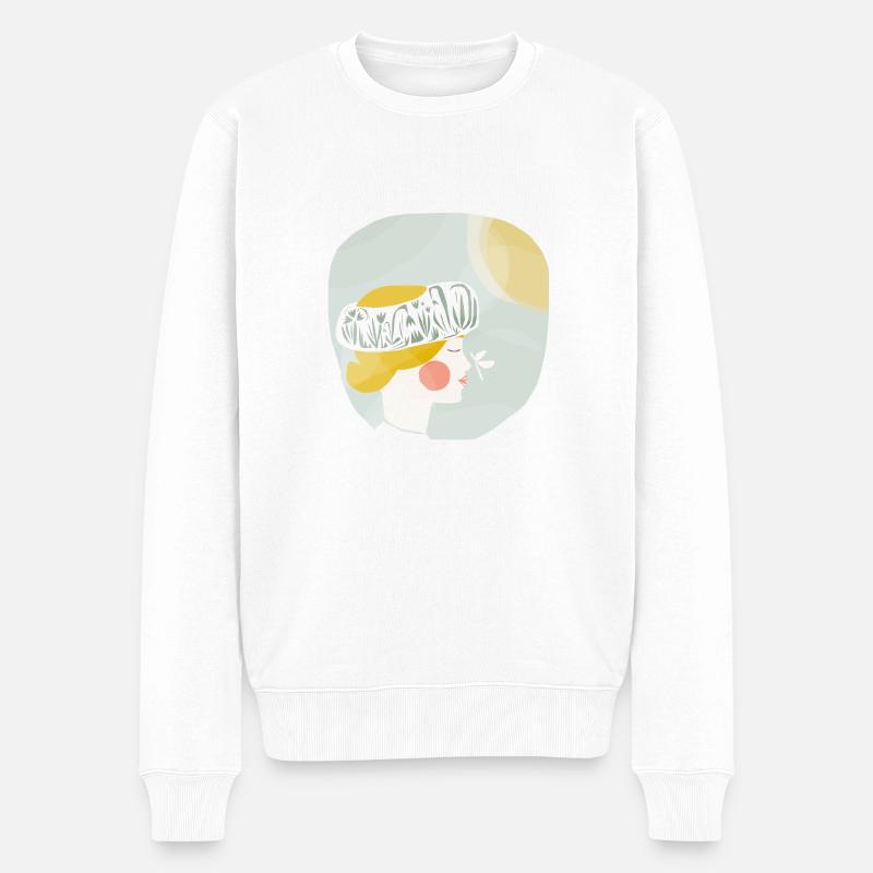 Soleil de printemps - Pull Premium bio Homme - blanc