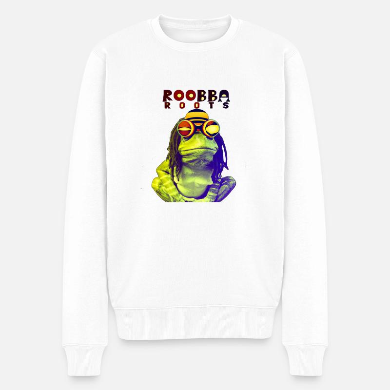 Rooba-Roots - Männer Premium Bio Pullover - Weiß