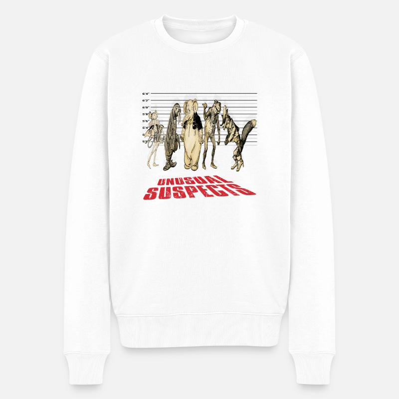 Ungewöhnliche Verdächtige - Männer Premium Bio Pullover - Weiß