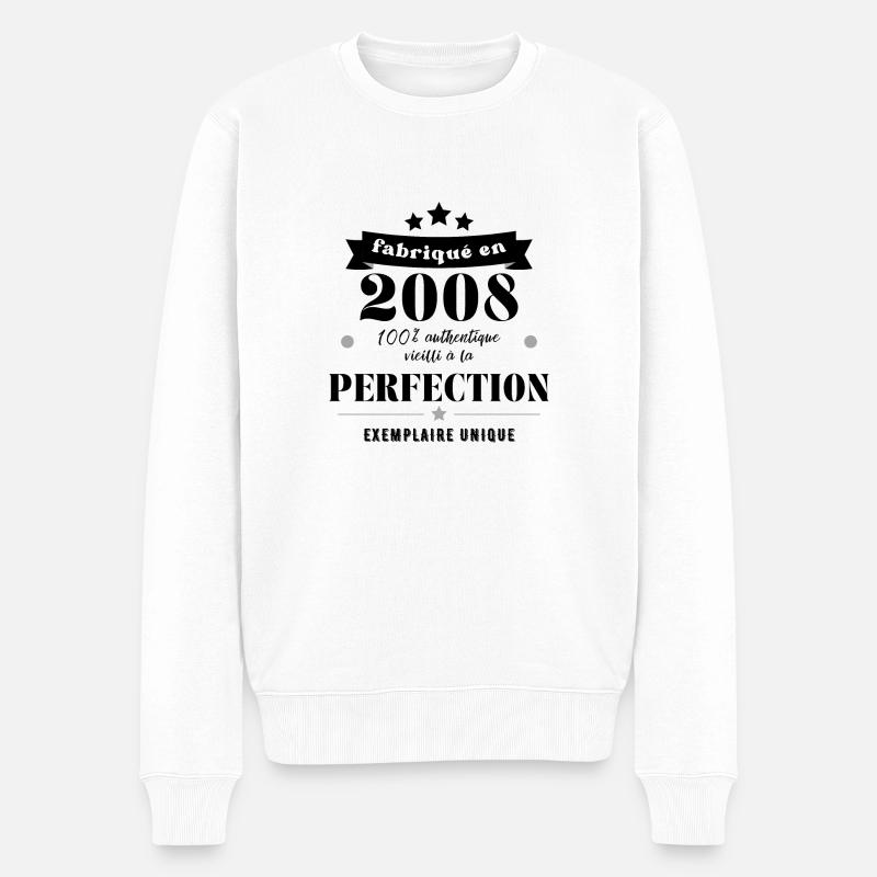 fabriqué en 2008 - Pull Premium bio Homme - blanc