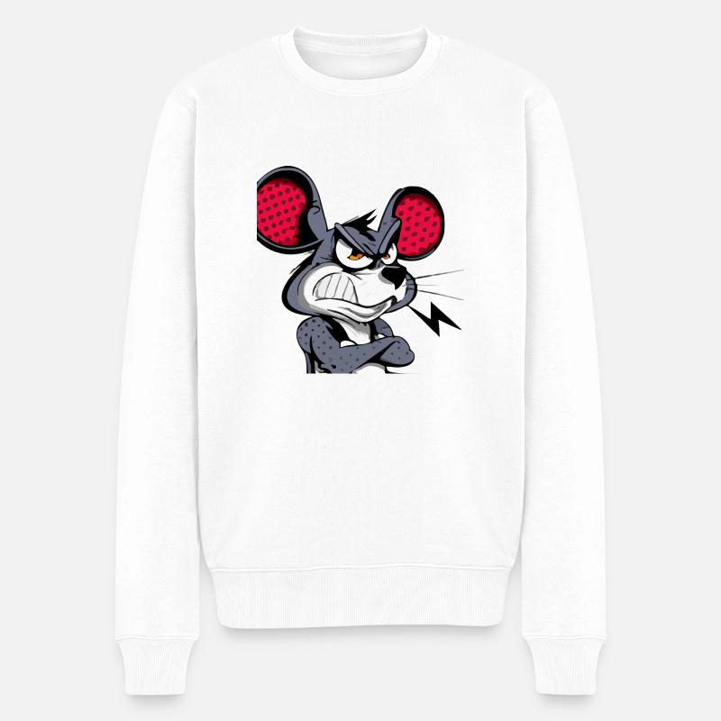 Kok le rat grognon - Pull Premium bio Homme - blanc