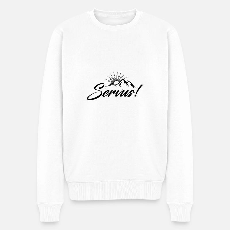 Servus! - Männer Premium Bio Pullover - Weiß