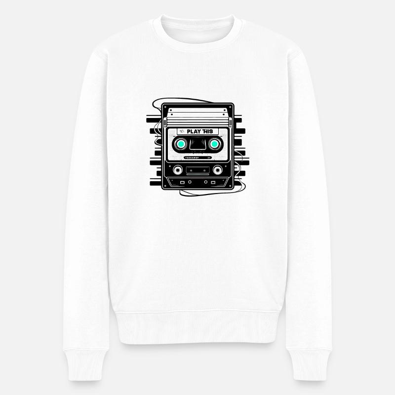 Spielen Sie diesen 90 s MBP - Männer Premium Bio Pullover - Weiß