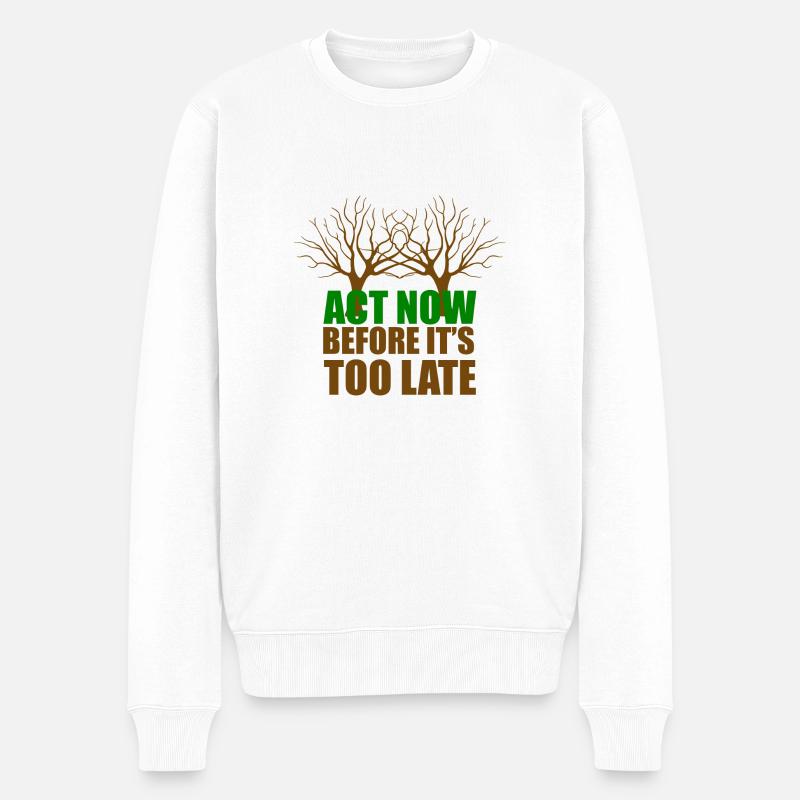 nature - Männer Premium Bio Pullover - Weiß