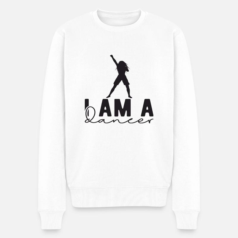 I am a Dancer - Männer Premium Bio Pullover - Weiß