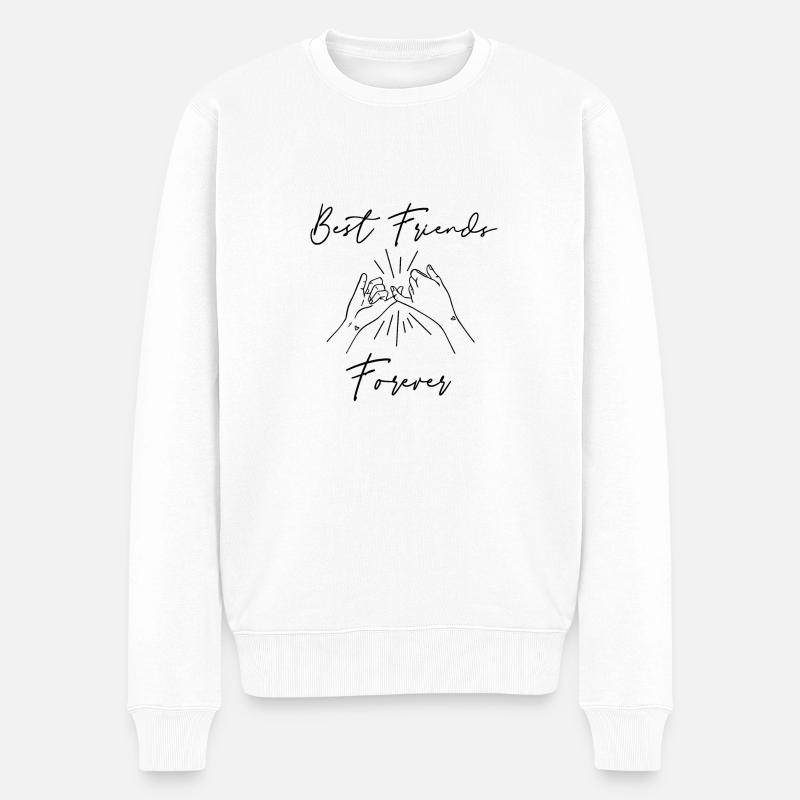 Best Friends Forever - Männer Premium Bio Pullover - Weiß