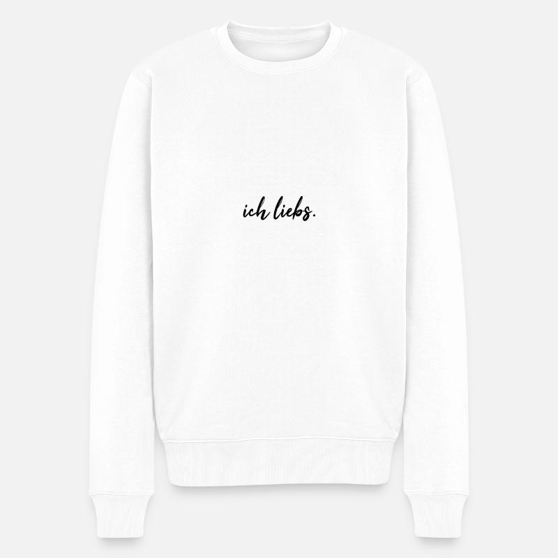 Ich liebs. - Männer Premium Bio Pullover - Weiß