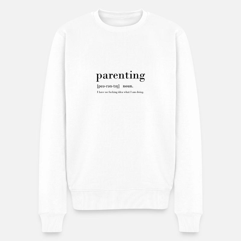 parenting.. - Männer Premium Bio Pullover - Weiß
