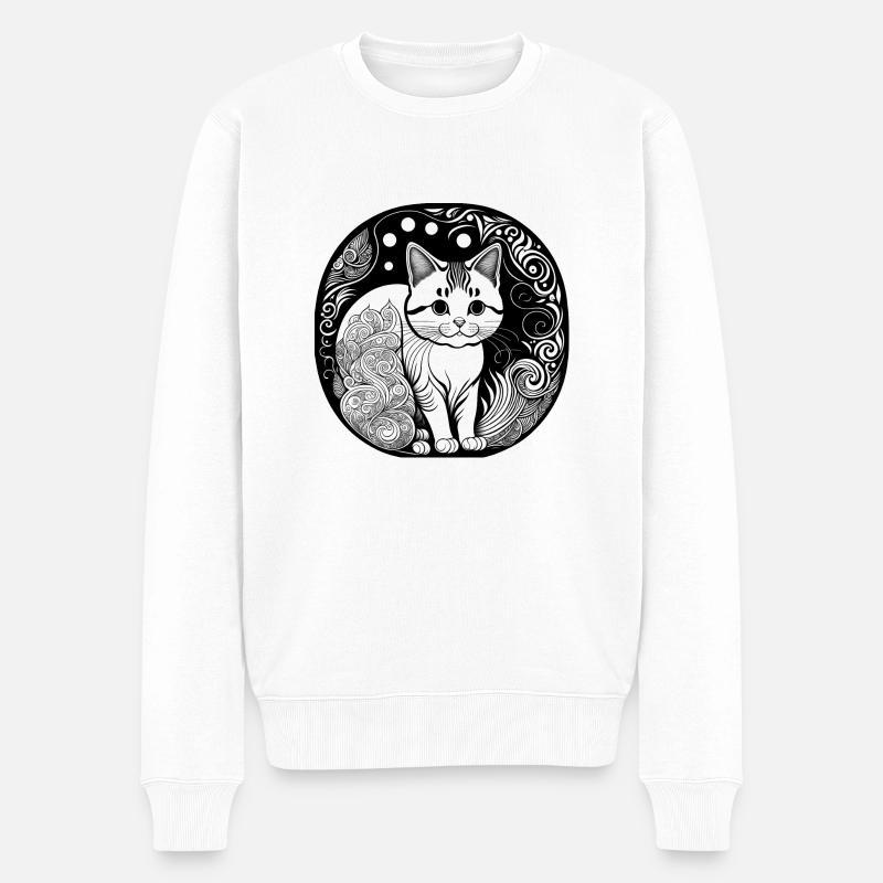Chat - Pull Premium bio Homme - blanc