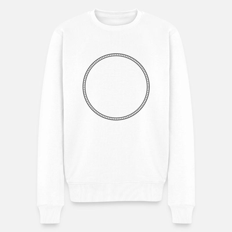 Punkty Circle Frame Decor - Ekologiczna męska bluza Premium - biały