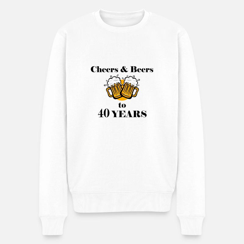 Cheers and Beers - Männer Premium Bio Pullover - Weiß