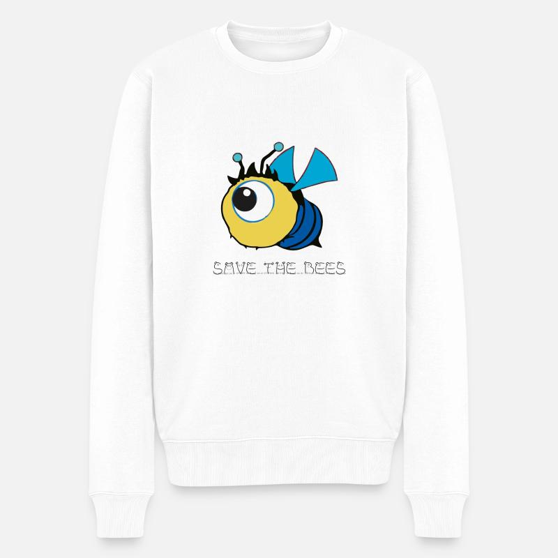 Rettet die Bienen - Männer Premium Bio Pullover - Weiß