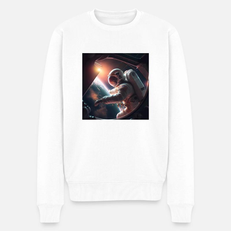 Astronaut in a perilous spacewalk - Pull Premium bio Homme - blanc