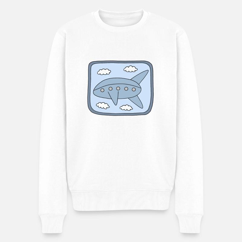 Luftschiff Design - Männer Premium Bio Pullover - Weiß