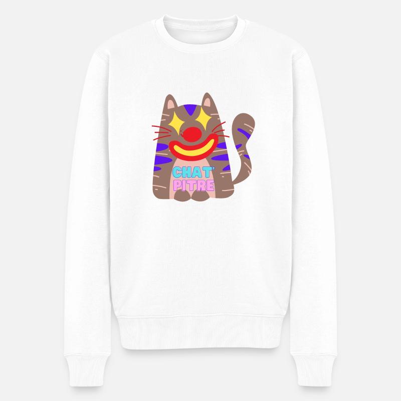 chat'pitre - Pull Premium bio Homme - blanc