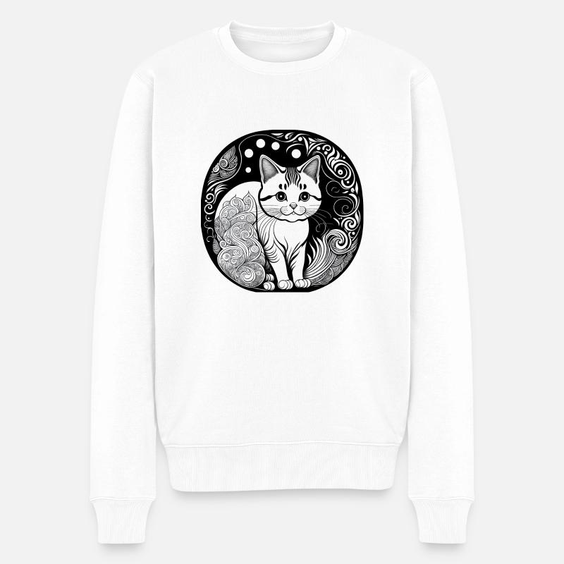 Chat - Pull Premium bio Homme - blanc