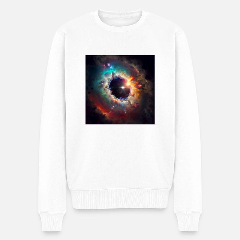 Kosmisches Universum n°2 - Männer Premium Bio Pullover - Weiß