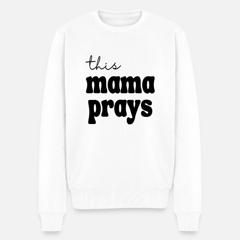 cette Maman prie - Pull Premium bio Homme - blanc