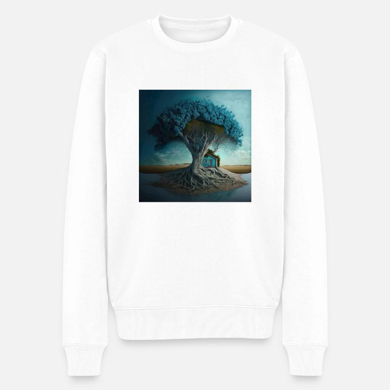 Zen-Baum n°4 - Männer Premium Bio Pullover - Weiß