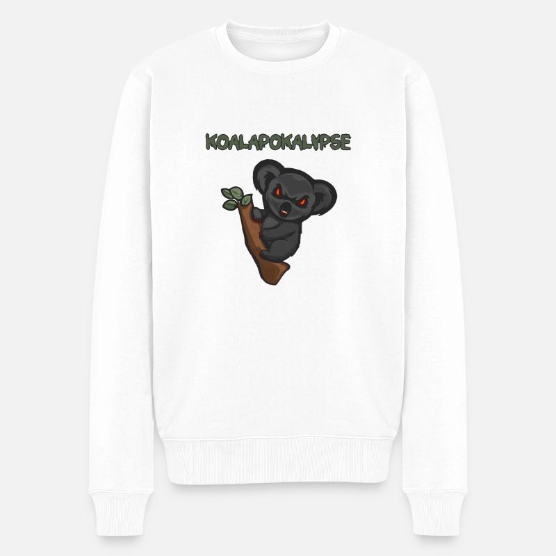 Koalapokalypse - Männer Premium Bio Pullover - Weiß