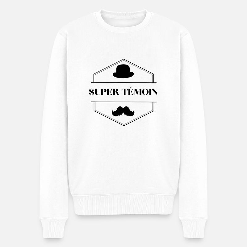 Super témoin - Pull Premium bio Homme - blanc