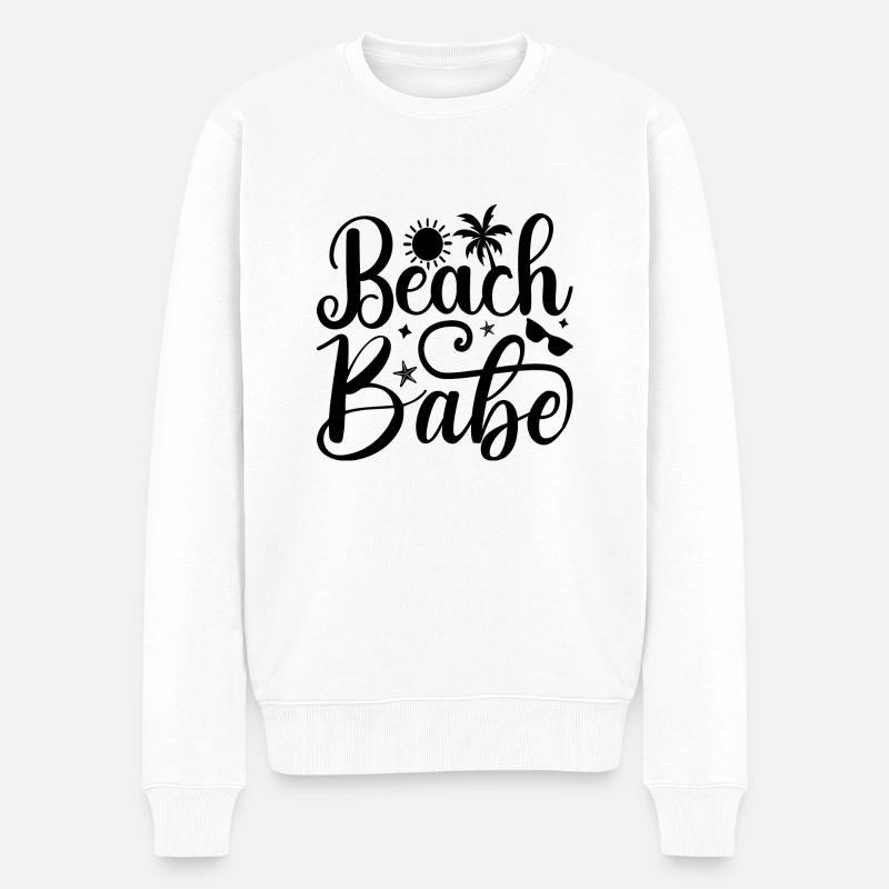 Beach Babe - Pull Premium bio Homme - blanc