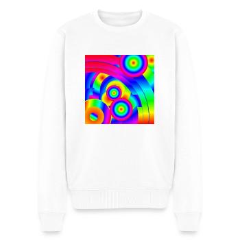 Abstract Comet - Men's Premium Organic Jumper - white - Front - Thijin (182cm)