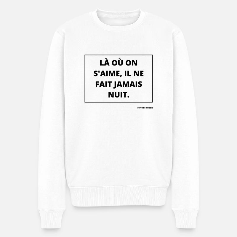 T-shirt, proverbe africain - Pull Premium bio Homme - blanc